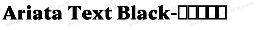 Ariata Text Black字体转换